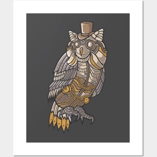 Steampunk Owl Posters and Art